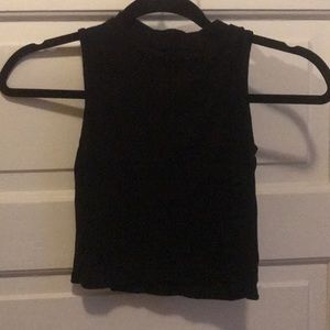 Francesca’s Black Crop atop